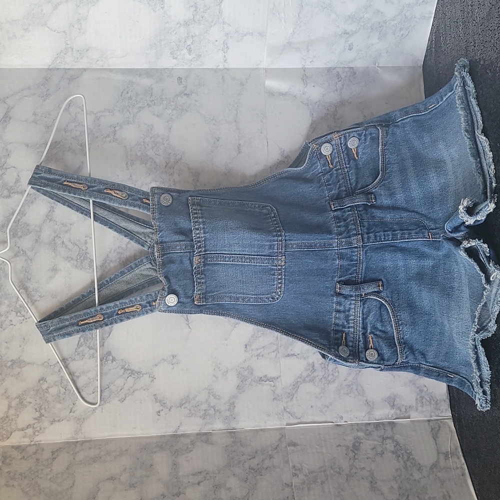Blue Jean Overall Shorts
